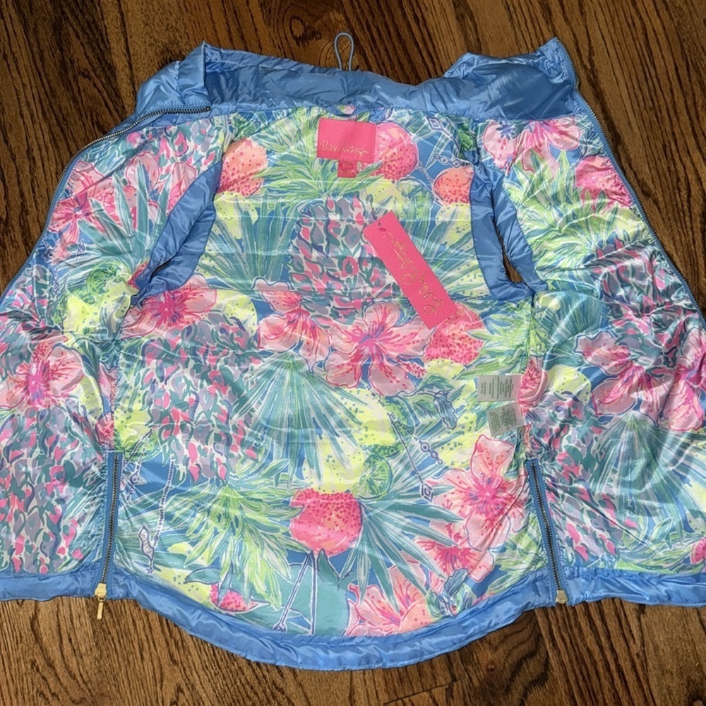 Lilly Pulitzer palm Paradise vest in Zanzibar blue XXS NWT - Picture 10 of 12
